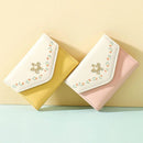 Small Wallet Women Tri-Folded Wallet Cash Pocket Flowers Card Holder Coin Purse