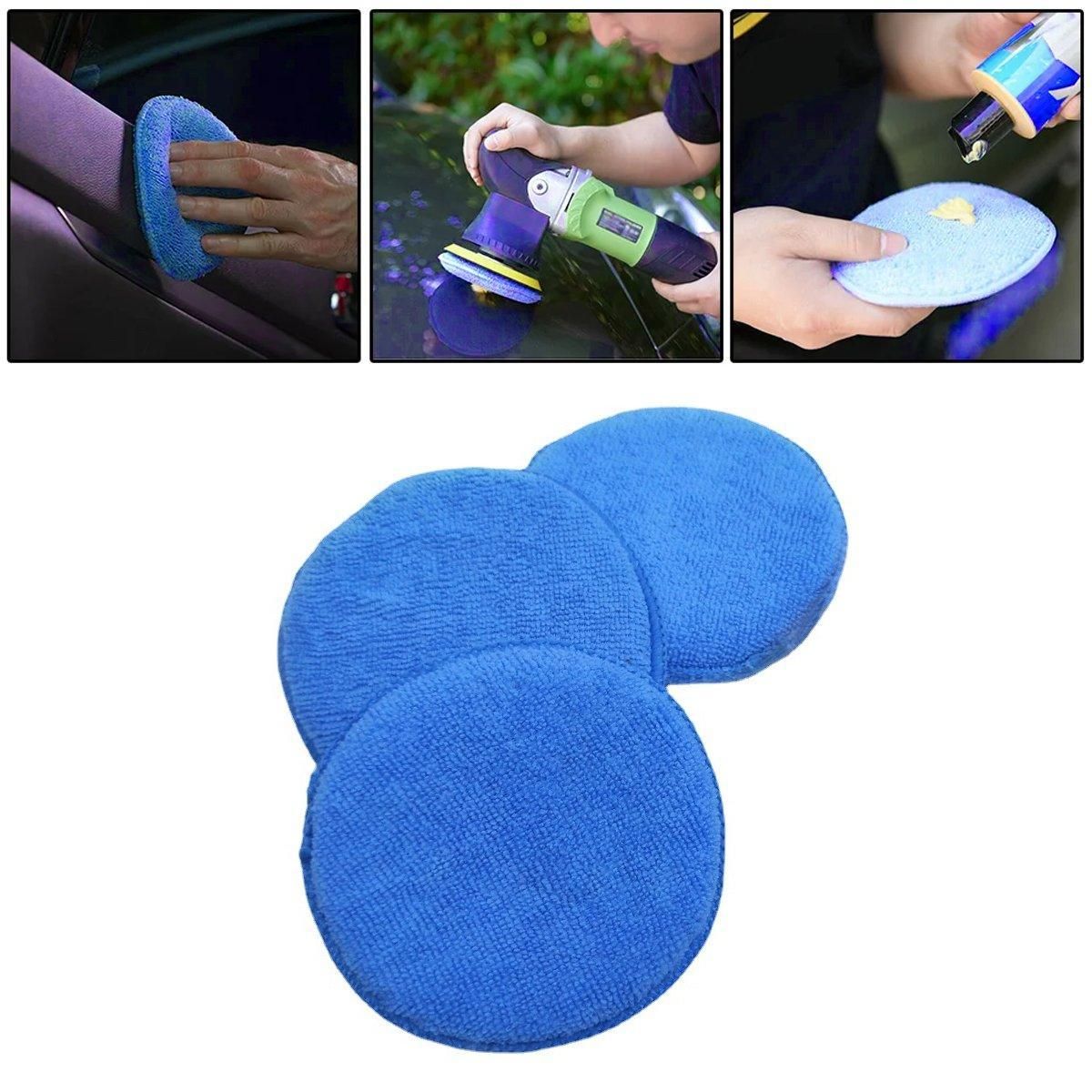 10pcs Car Waxing Sponge Polishing Pads Car Wash Sponges for Crystal Coating