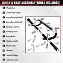 1-Piece Black and Silver Doorway Pull-Up Bar