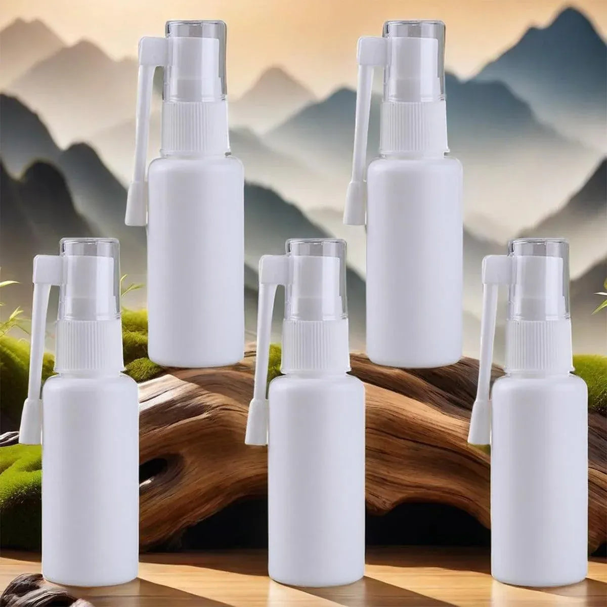 50PCS Rocker Sprayer 360 Degree Spray Bottle Small White Refillable Mist Container - 30ML