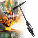 Welding Chipping Hammer Spring Handle Hold Heart Cleaning Harden DIY Metal Black - 500g