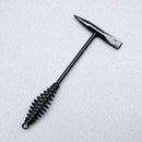 Welding Chipping Hammer Spring Handle Hold Heart Cleaning Harden DIY Metal Black - 670g