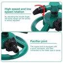 Small Disc Sprinkler 360 Degree Rotating Garden Sprayer Three Prong Spray Water - Blue