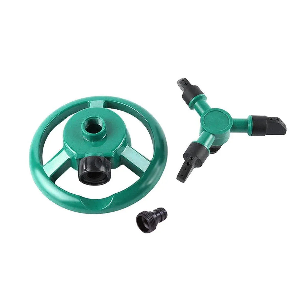 Small Disc Sprinkler 360 Degree Rotating Garden Sprayer Three Prong Spray Water - Blue