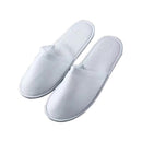 50 Pairs SPA Hotel Guest Slippers Closed Toe Disposable Terry Style Linen - White