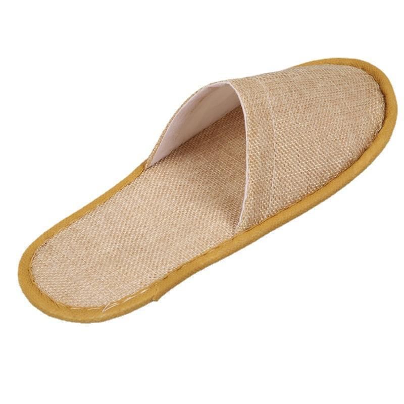50 Pairs SPA Hotel Guest Slippers Closed Toe Disposable Terry Style Linen - White