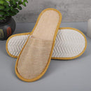 50 Pairs SPA Hotel Guest Slippers Closed Toe Disposable Terry Style Linen - White