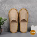 50 Pairs SPA Hotel Guest Slippers Closed Toe Disposable Terry Style Linen - Grey