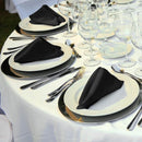 50PCS Polyester Plain Fabric Cotton Napkins For Wedding Cloth pc Table Dinner - Red
