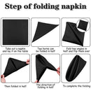 50PCS Polyester Plain Fabric Cotton Napkins For Wedding Cloth pc Table Dinner - Red