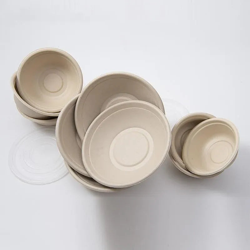 250PCS Food Preparation Burger Storages Cake Packaging Box Lunch Boxes Primary - Primary 350ml+PP lid