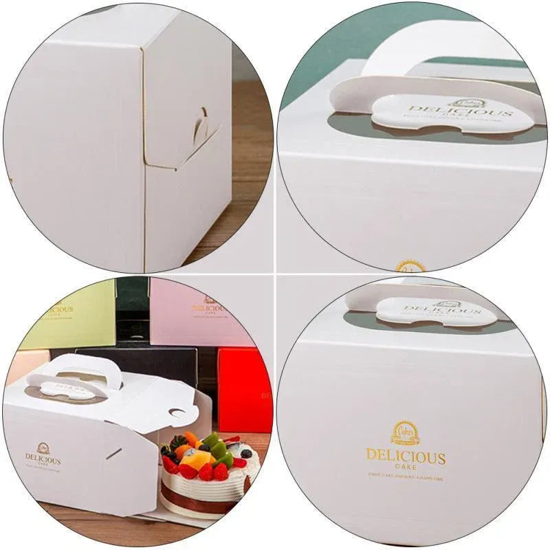 30PCS Bear Portable Cake Boxes Display Window Packing Case Party with Handle Birthday - 4 inch
