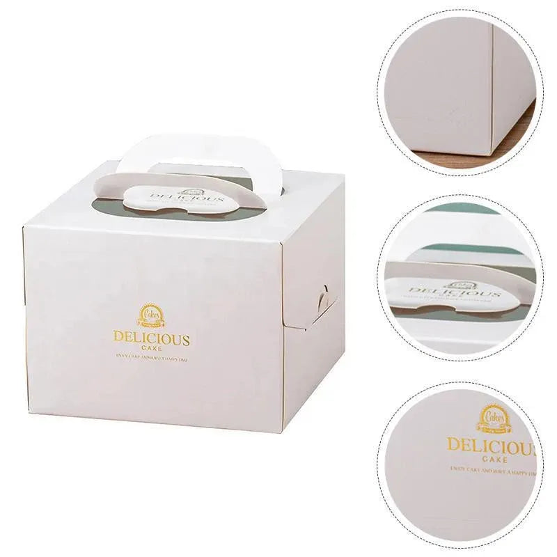 30PCS Bear Portable Cake Boxes Display Window Packing Case Party with Handle Birthday - 6 inch