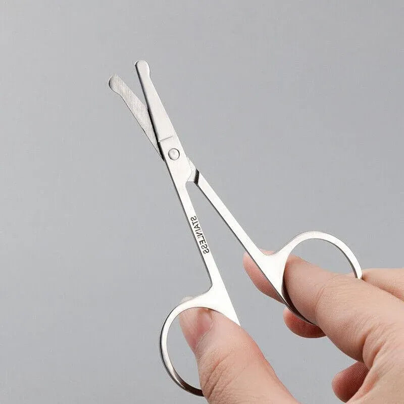 Korean Made Nose Hair Remover Stainless Steel Scissors Trimmer Precision Clipper