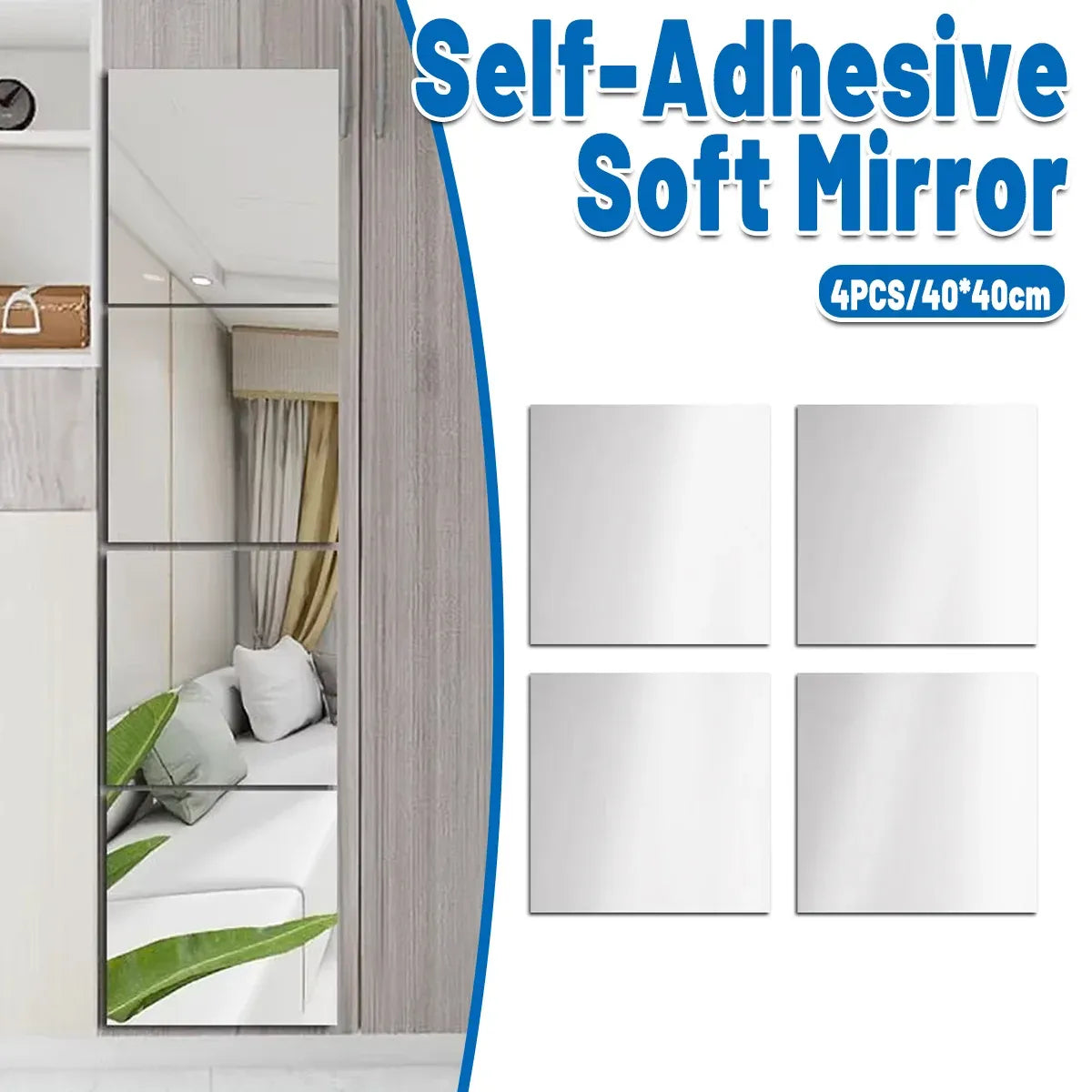 Acrylic Self-Adhesive Wall Mirror Sticker Easy Installation Removable Durable