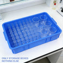 Rectangular Hardware Tool Box Large Capacity Storage Organizer for Garage Use - Blue