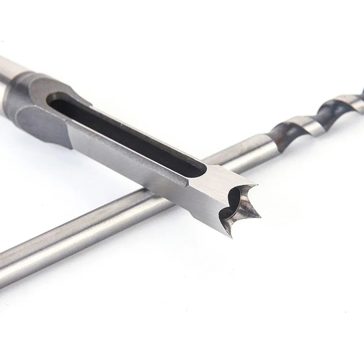 3x Square Hole Mortising Chisel Drill Bit Woodworking Saw Tools for Drilling
