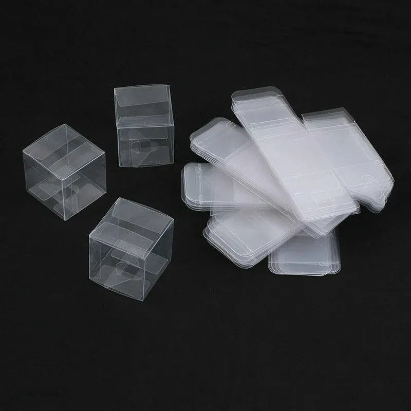 50X Clear Macaron Square Boxes Bomboniere Wedding Favour Gift Packaging 5X5X5cm - 50PCS