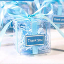 50X Clear Macaron Square Boxes Bomboniere Wedding Favour Gift Packaging 5X5X5cm - 50PCS