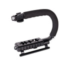 U Shaped Camera Stabilizer Rig For DSLR Video Shooting with Flash Mount Hot Shoe