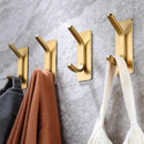 4pcs Stainless Steel Adhesive Hook Towel Hook Bathroom Kitchen Door Coat Hook - Silver