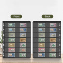 10 Pcs Stamp Album Refill Pages, Double Sided Black 7-Strip Sheets with 9 Holes