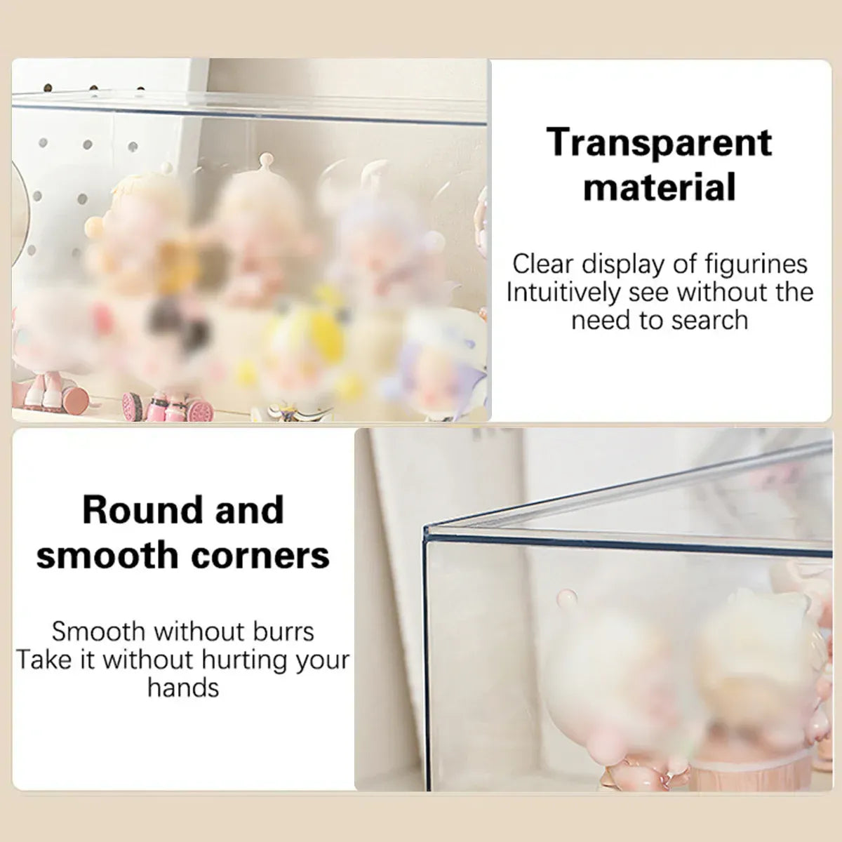 Blind Box Storage Display Rack Transparent Acrylic Collectible Display Case - Blue