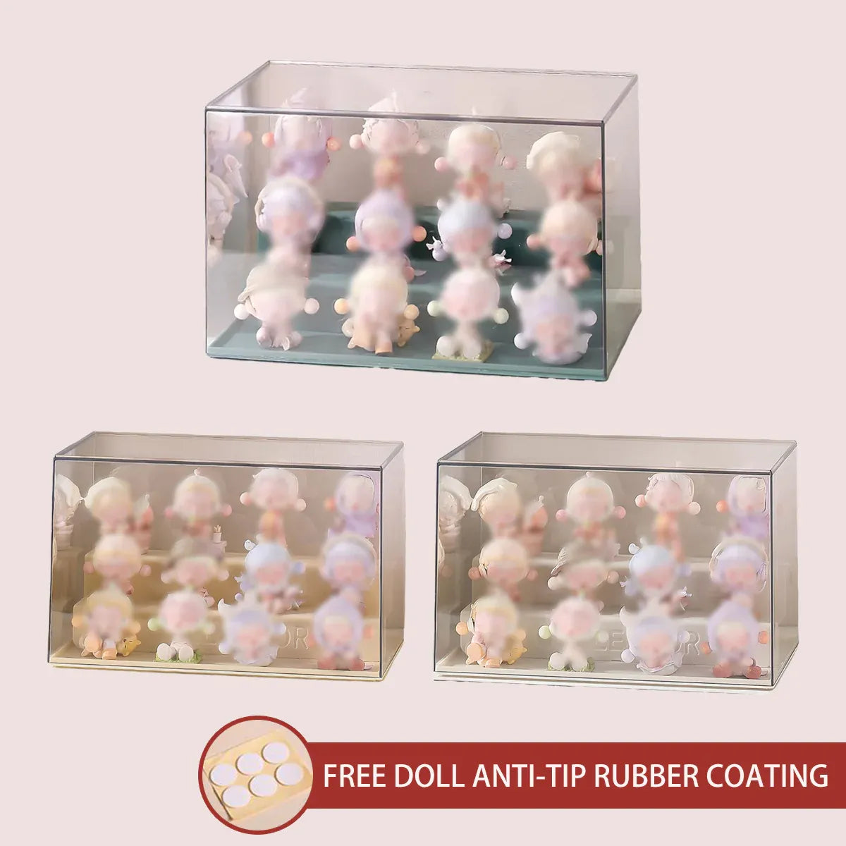 Blind Box Storage Display Rack Transparent Acrylic Collectible Display Case - Blue
