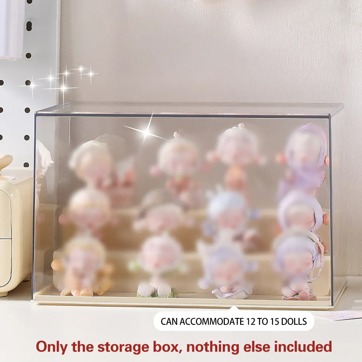Blind Box Storage Display Rack Transparent Acrylic Collectible Display Case - Yellow