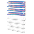 Acrylic Wall Shelves Set 4PCS Floating Display Storage Racks Clear for Home Use - Colorful