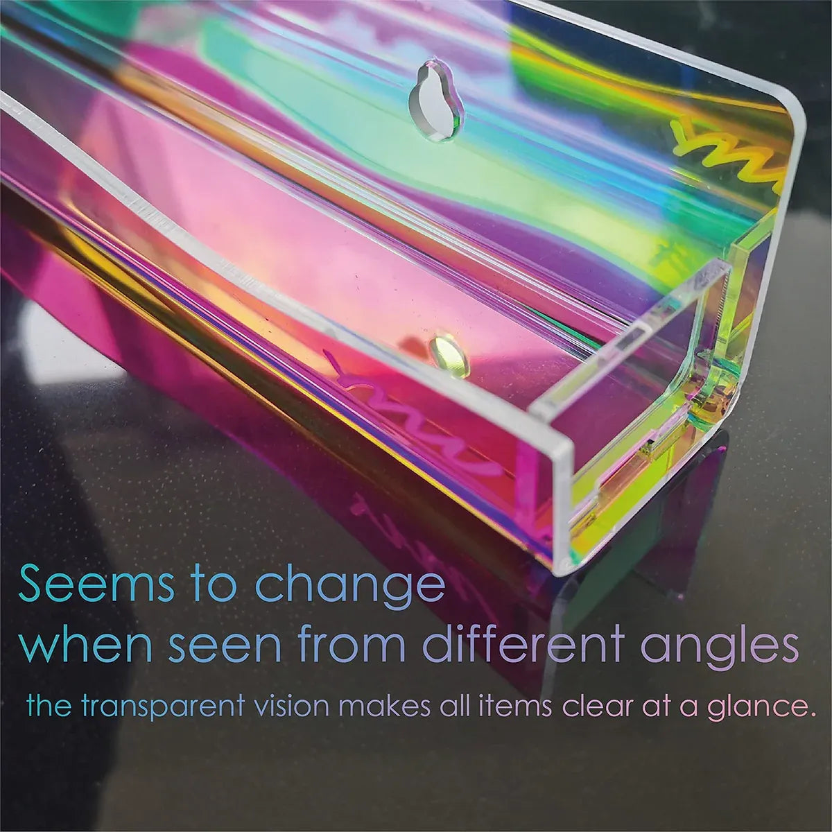 Acrylic Wall Shelves Set 4PCS Floating Display Storage Racks Clear for Home Use - Colorful