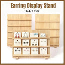 Wooden Earrings Display Rack Multi Tier Jewelry Stand Organizer Earrings Holder - 5-Tier