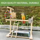 Parrot Wooden Playground Station Swing Climbing Ladder Cage Rack Bird Perch Toy