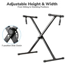 X-type Electronic Keyboard Stand Adjustable Height for Piano Keyboard Studio