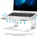 Desk Laptop Stand Aluminium Riser Compatible with 11 to 15 Inch Laptops - Black