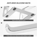 Desk Laptop Stand Aluminium Riser Compatible with 11 to 15 Inch Laptops - Black
