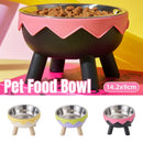 Eggshell Tall Pet Bowl Cat Dog Food Bowl Anti Slip Durable Raised Feeding Bowl - Yellow