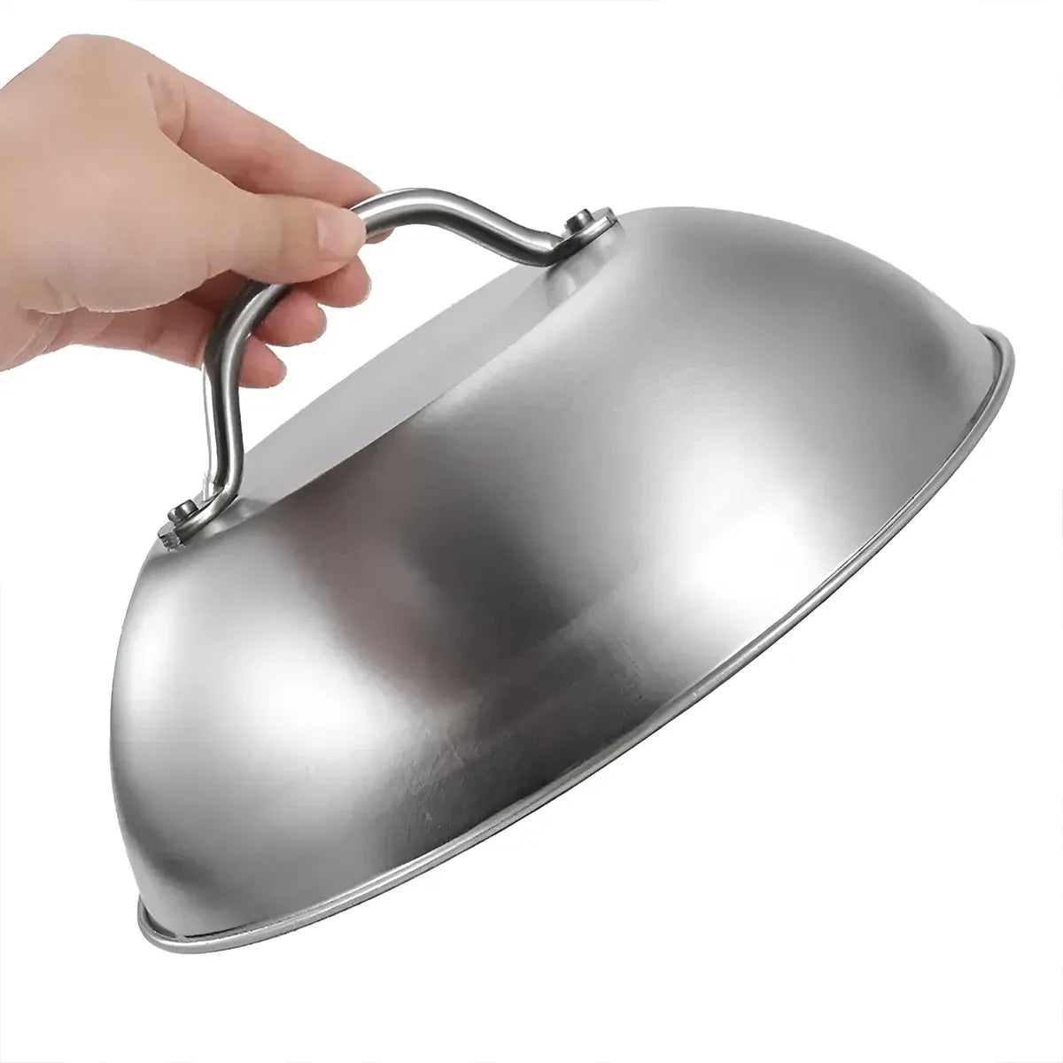 Stainless Steel Food Cover Dome Lid For Teppanyaki Grill Steak Cooking Kitchen