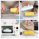 Microwave Corn Steamer Box Kitchen Cooking Tool Fast Heat Resistant Container - Beige