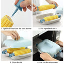 Microwave Corn Steamer Box Kitchen Cooking Tool Fast Heat Resistant Container - Beige