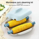 Microwave Corn Steamer Box Kitchen Cooking Tool Fast Heat Resistant Container - Beige