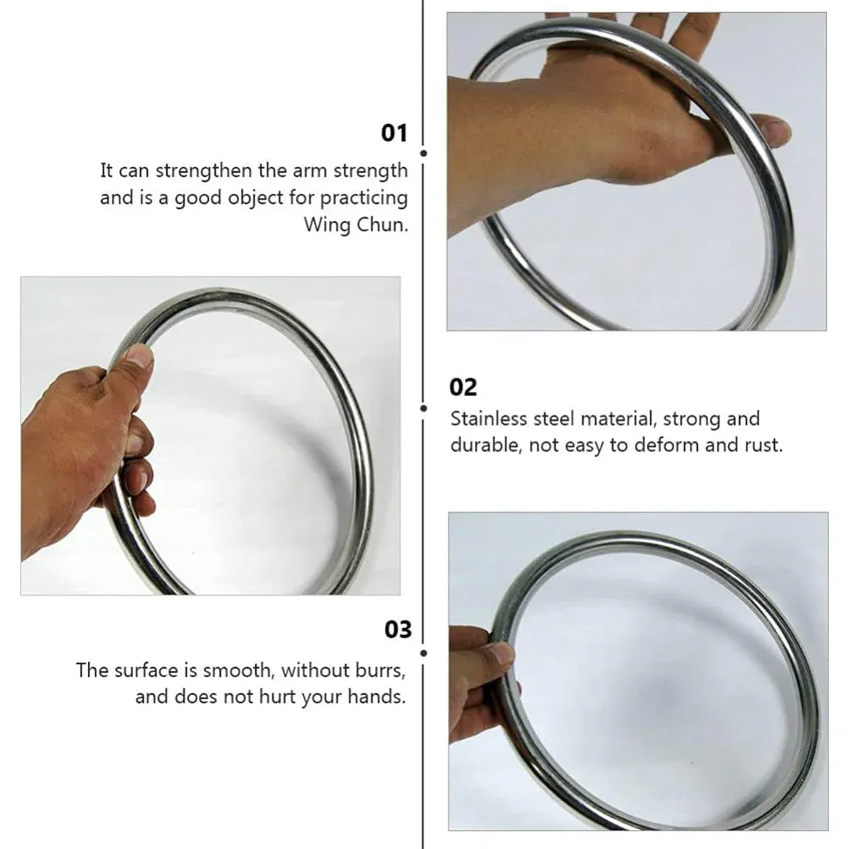 Wing Chun Weighted Training Steel Ring Wear Resistant for Martial Arts Practice
