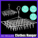 30/40/55 Pegs Stainless Steel Laundry Sock Underwear Clothes Dryer Rack Hanger - 55Pegs