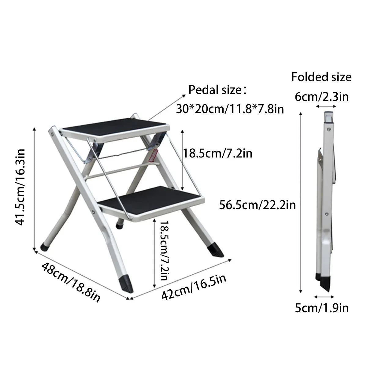 Folding Ladder Stool Multi Functional Household Climbing Step Stool For Home Use