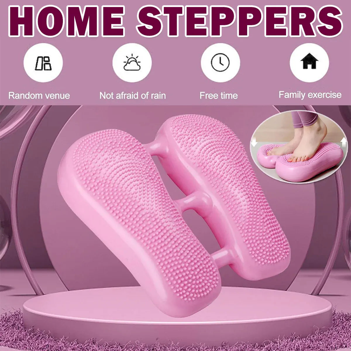 Inflatable Foot Pedal Stepper Fitness Equipment Non Slip Durable for Home