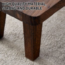 Solid Wood Small Stool Dark Brown Low Bench Footrest Entryway Shoe Stool