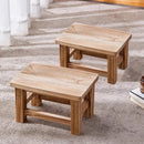 Solid Wood Small Bench Living Room Low Stool Shoe Bench Sturdy Space Saving