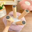 Small Flower Short Stool for Entryway or Living Room Shoe Bench or Footrest - Blue