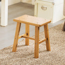 Portable Simple Wooden Stool Natural Wood Color Lightweight Sturdy Space Saving