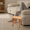 Portable Simple Wooden Stool Natural Wood Color Lightweight Sturdy Space Saving